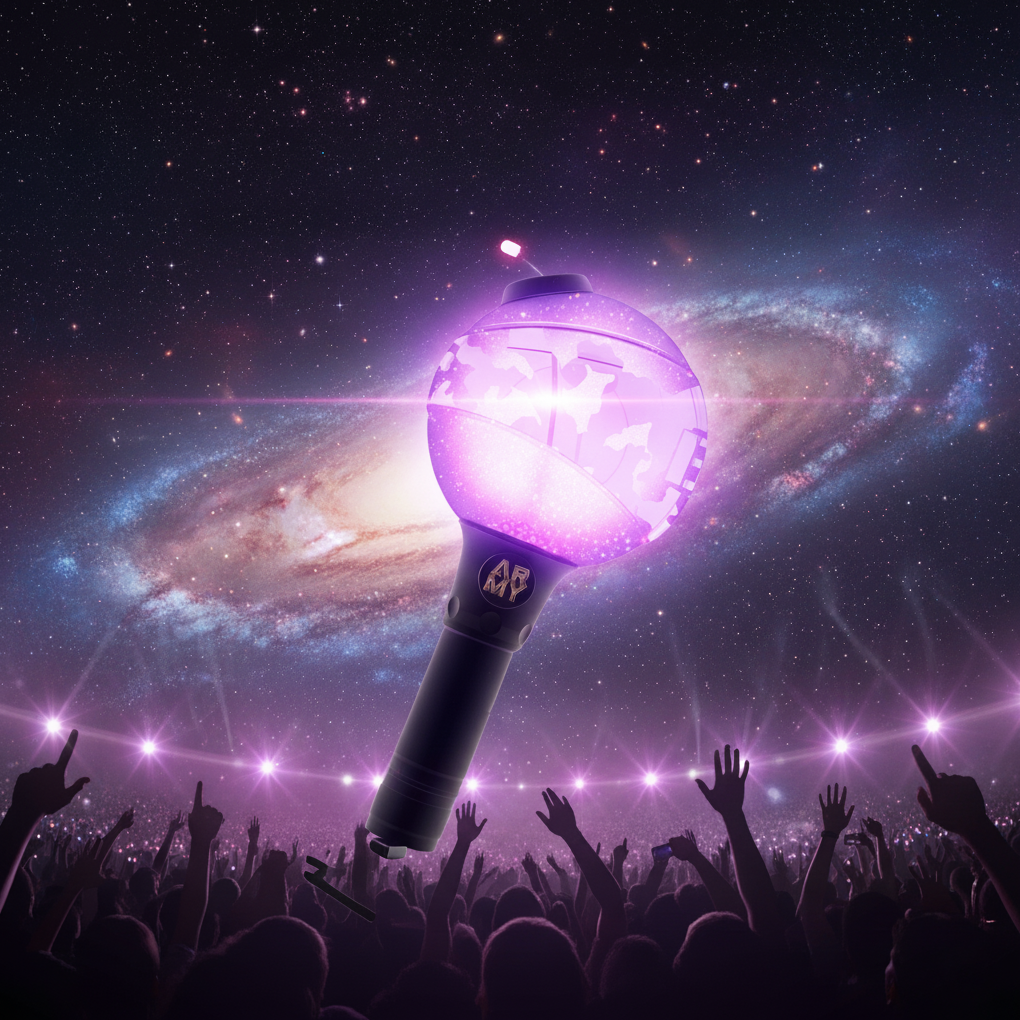 Mockup da Edição BTS do Som na Caixa com visual lilás